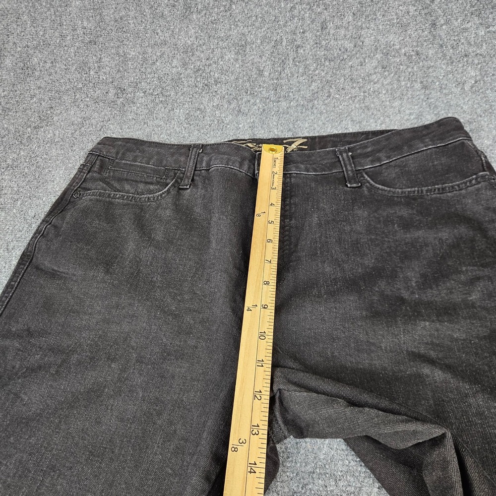 Seven7 Bombshell High Rise Bootcut Jeans Black Denim Size 16 Stretch Flare - Picture 11 of 11
